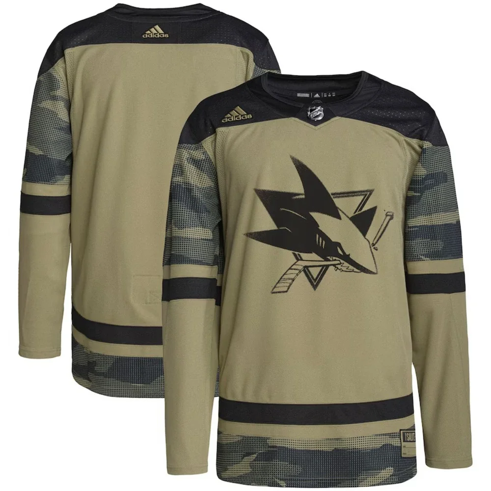 San Jose Sharks Adidas Jersey 50 Military Salute To Service Authentic Primegreen